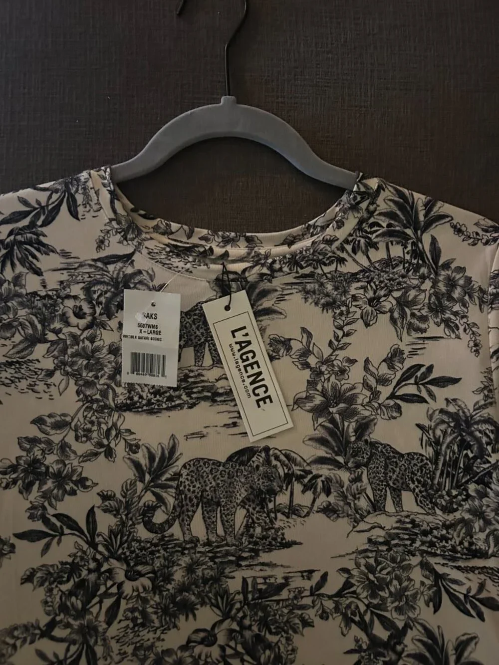 L'AGENCE Ressi Safari Toile Print Tee - NWT - XL - Picture 4 of 4